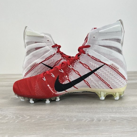Nike Vapor Untouchable 3 Elite Football Cleats White Gym Red AO3006-160 Mens 12 - Picture 6 of 11